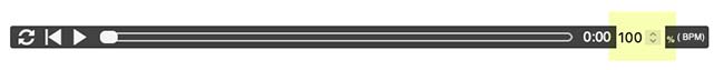 Setting the playback speed